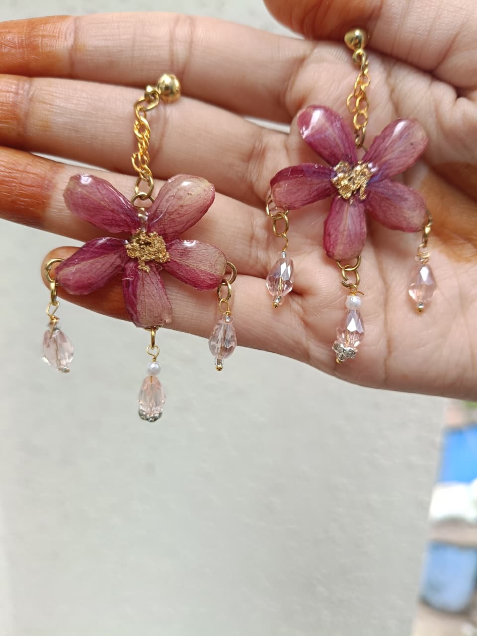 Blossom Glow Resin Jewelry Set