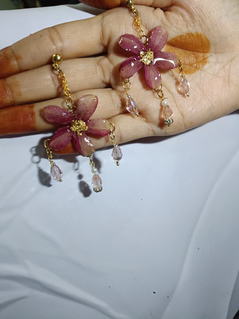 Blossom Glow Resin Jewelry Set