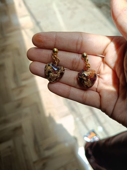 Golden Heart Resin Tops