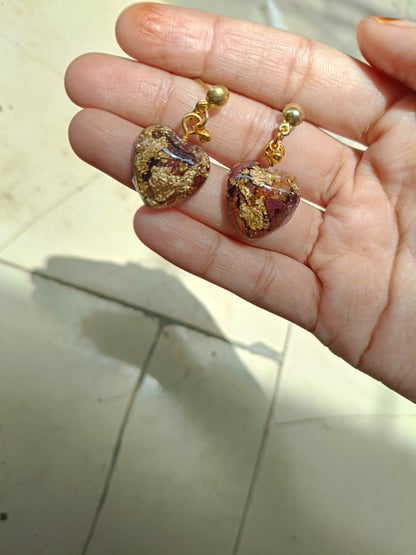 Golden Heart Resin Tops