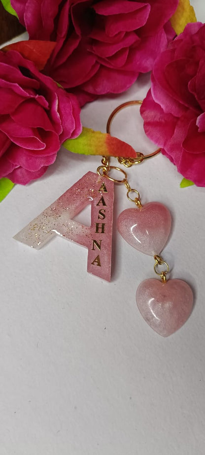 ✨ Customized Resin Alphabet Keychain – A Edition