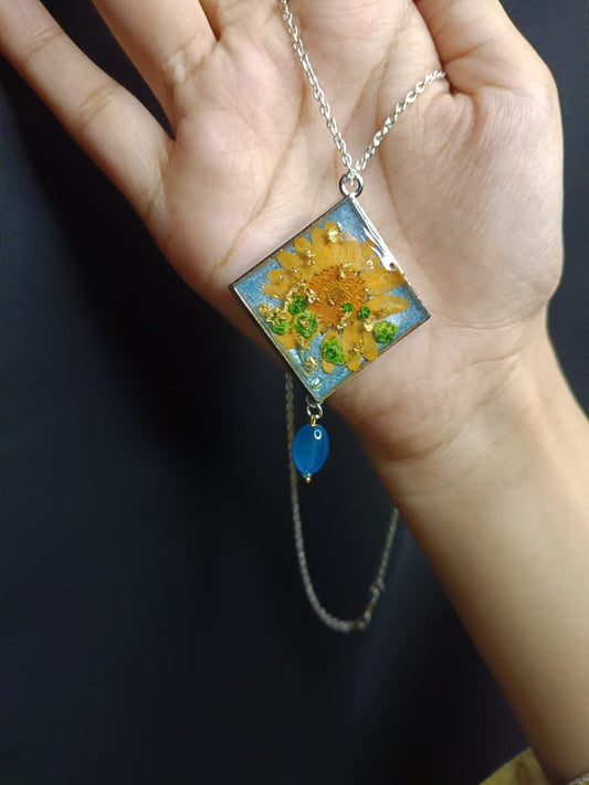 Sunshine Bloom Resin Pendant
