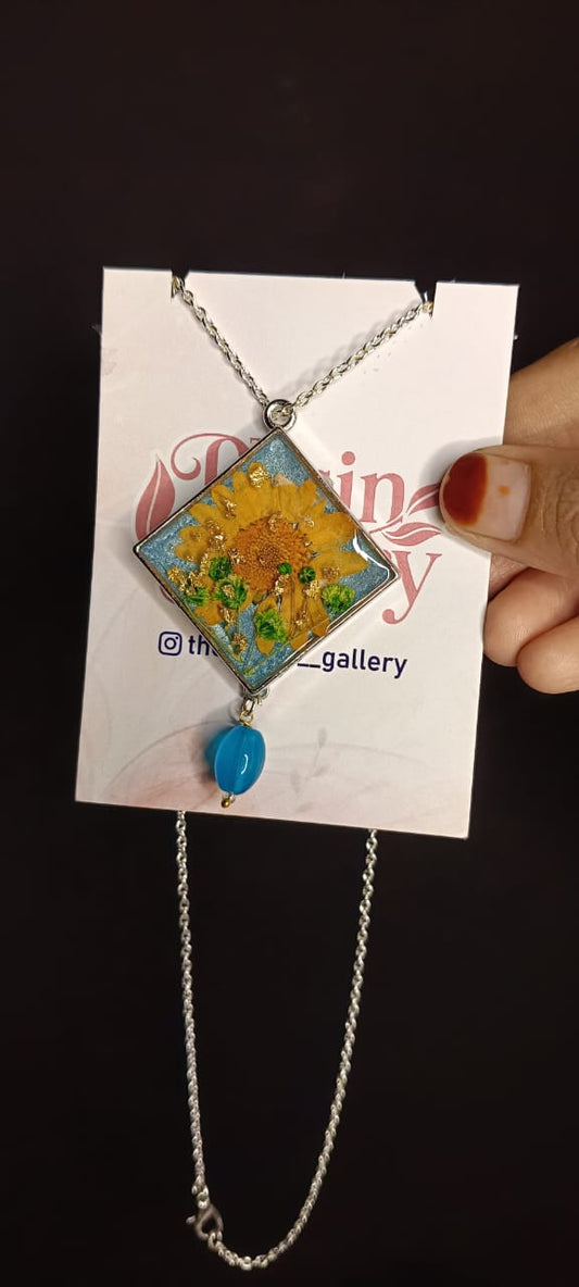 Sunshine Bloom Resin Pendant