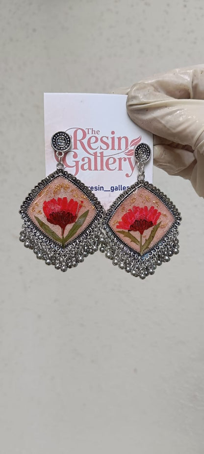 Blossom Elegance Resin Jewelry Set