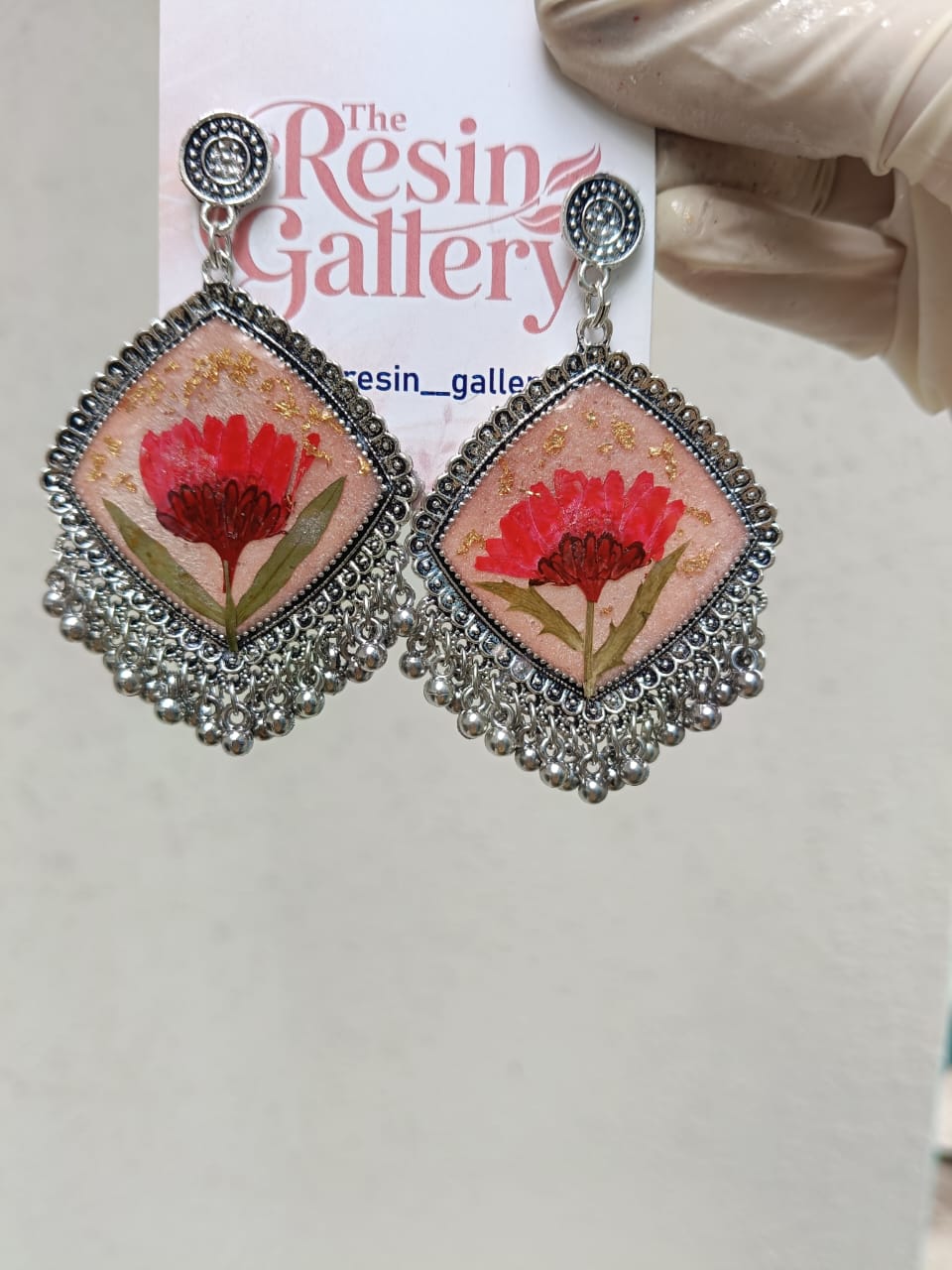Blossom Elegance Resin Jewelry Set